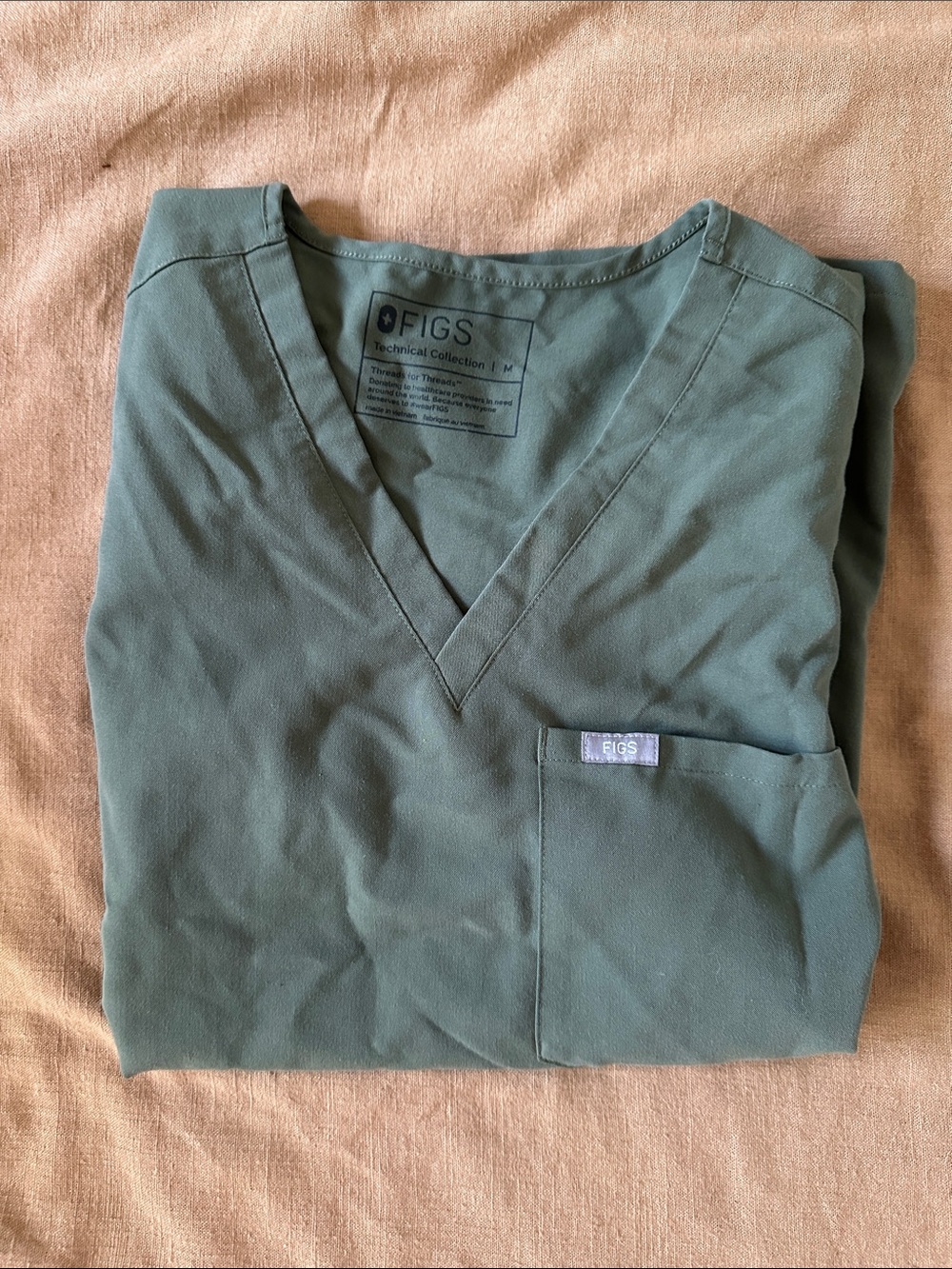 Figs Women’s Catarina Olive Green Scrub Top